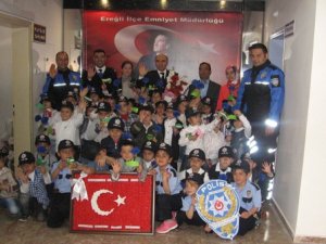 Ereğli'de miniklerden 'Polis Olsam' projesi