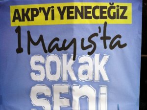 Üniversiteli solcuların 1 Mayıs afişi dikkat çekti