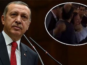 Erdoğan'a grup toplantısında protesto