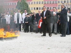 Özel Ufuk’ta yangın tatbikatı gerçekleştirildi