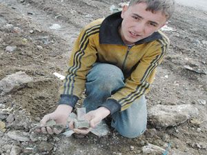 Kullanılmış lav silahları bulundu