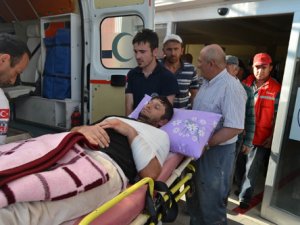 İnşaat işçisi hastanelik oldu