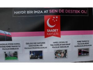 Kadınlara Özel Pembe Tramvay İçin İmza Toplandı