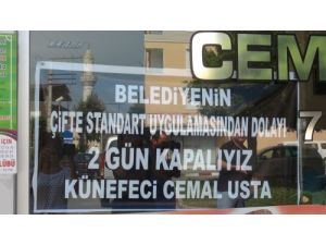 Belediyeye Kızdı İki Gün İş Yerini Kapattı