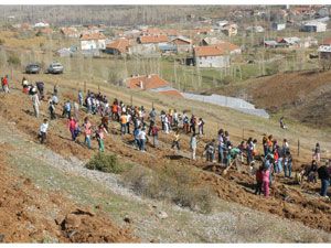 Taraşçı’da öğrenciler 600 adet fidan dikti