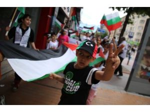 İsrail'in Gazze Saldırıları Bulgaristan'da Protesto Edildi.