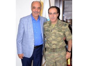 Korgeneral Başoğlu’dan, Başkan Yücelik’e Veda Ziyareti