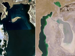 Aral Gölü işte böyle yok oldu