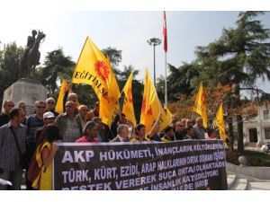 İş Bırakmaya Hazırlanan Kesk Üyeleri Kobani Saldırılarını Protesto Etti