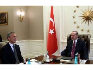 Erdoğan, Stoltenberg'i Çankaya Köşkü’nde Kabul Etti