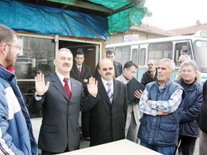 MHP’li adaylardan dolmuşçu esnafına ziyaret