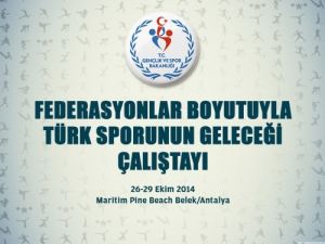 'Federasyonlar Boyutuyla Türk Sporunun Geleceği Çalıştayı' Yarın Başlıyor