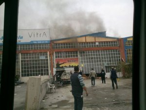 Atış poligonunda yangın