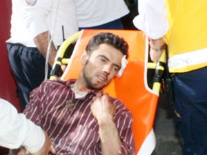 İskeleden düşen işçi yaralandı