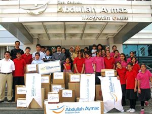 Abdullah Aymaz’dan kardeş okula yardım