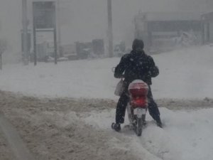 Soğuk havaya meydan okudular!