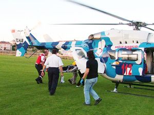 İmdada helikopter yetişti