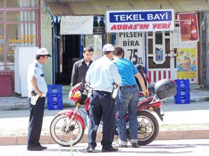 Beyşehir'de motosikletlerde kask denetimleri