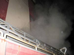 Belediye başkanının binasında yangın çıktı