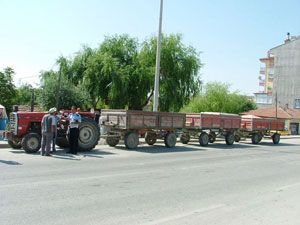 Kulu'da iş makinelerine sıkı kontrol yapılıyor