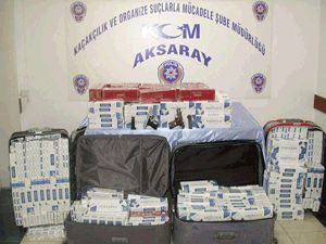 380 karton kaçak sigara ele geçirildi