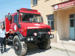 Beyşehir itfaiyesine yangın söndürme arazözü