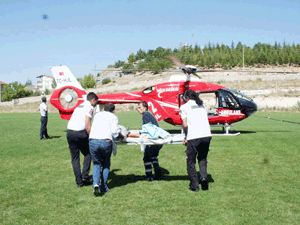 Ambulans helikopter minik Zehra için havalandı