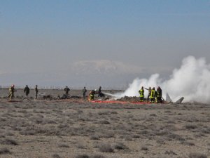 Konya'da askeri uçak düştü!