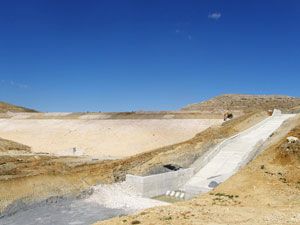 Çevlik Göleti'nde su tutulmaya başladı