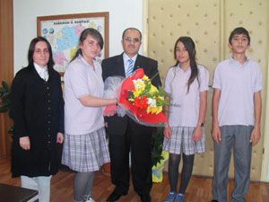 Öğrencilerinden, Milli Eğitim Müdürü’ne ziyaret