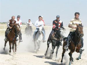 Mahalli at yarışları yapıldı