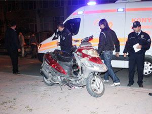 Motosikletiyle kaza yapan sürücü yaralandı