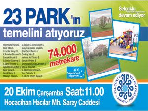 Selçuklu'ya 23 yeni park yapılıyor