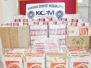 Karaman'da kaçak sigara operasyonu