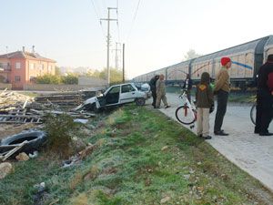 Ereğli'de hemzemin geçitte kaza: 2 yaralı