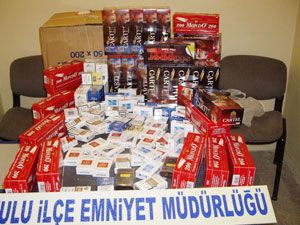 Kulu'da kaçak tütün ve sigara ele geçirildi