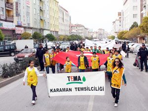 Karaman’da toprağa saygı yürüyüşü yapıldı