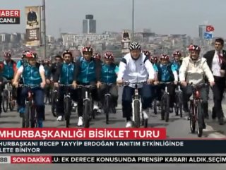 Erdoğan İstanbul'da pedal çevirdi