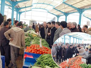 Başkan Nasır Ersöz pazar esnafını gezdi