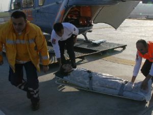 112 Personeline hava ambulansı eğitimi