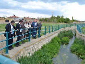 Sarayönün'de DSİ yetkilileri inceleme yaptı