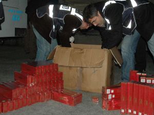 8 Bin 600 adet kaçak sigara ele geçirildi