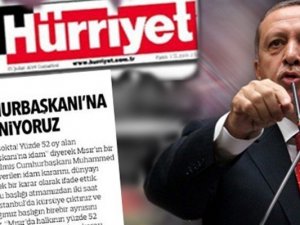 Hürriyet'ten Cumhurbaşkanı Erdoğan'a sert yanıt!
