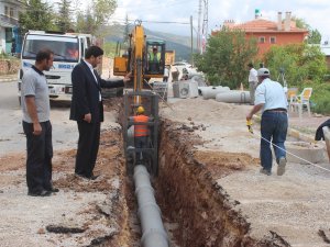 Derbent’te Alt Yapı Çalışmaları Sürüyor
