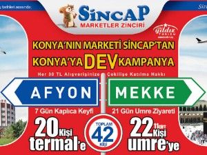 Sincap müşterilerine umre ve termal tatil