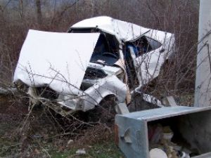 Seydişehirde kaza: 1 ölü, 1 yaralı