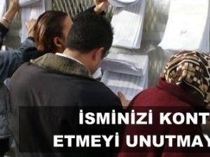 İsminizi kontrol etmeyi unutmayın