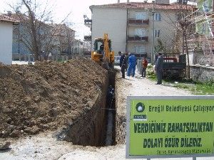 Ereğli'de altyapı çalışmaları devam ediyor