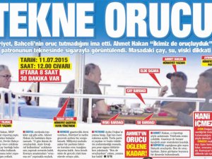 Ahmet Hakan'ın tekne orucu olay oldu