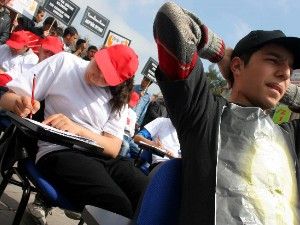 Konya'da ilginç YGS protestosu
